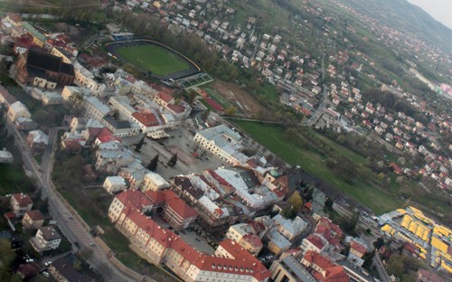 Zdjęcie wykonane z wczorajszego pierwszego lotu nad miastem.