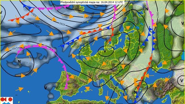 W środę sytuacja baryczna sprzyjać będzie opadom przelotnym