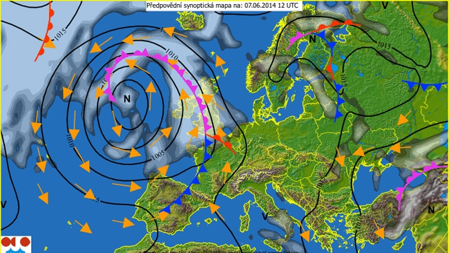 W sobotę w słabogradientowym obszarze podwyższonego ciśnienia niepodzielnie rządzić będzie słońce i wysoka temperatura