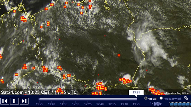 Zdjęcie satelutarne z godziny 13:25 - 27 lipca 2014