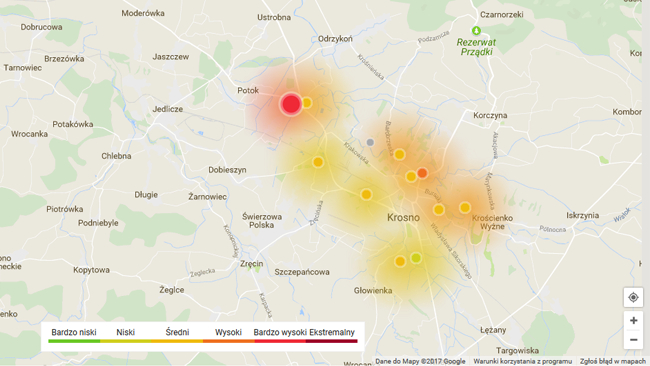 Źródło: map.airly.eu