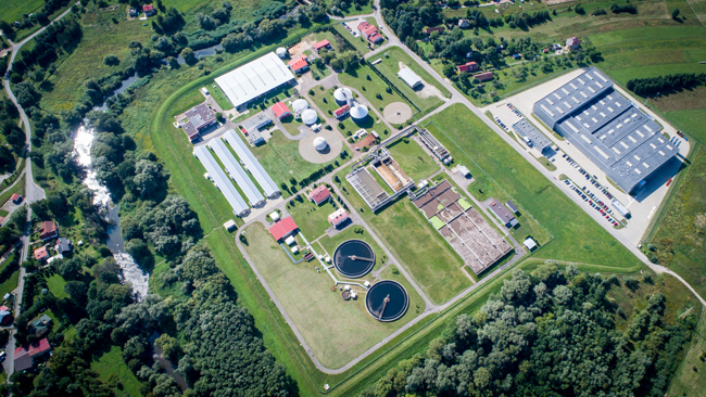 Oczyszczalnia ścieków MPGK w Krośnie.