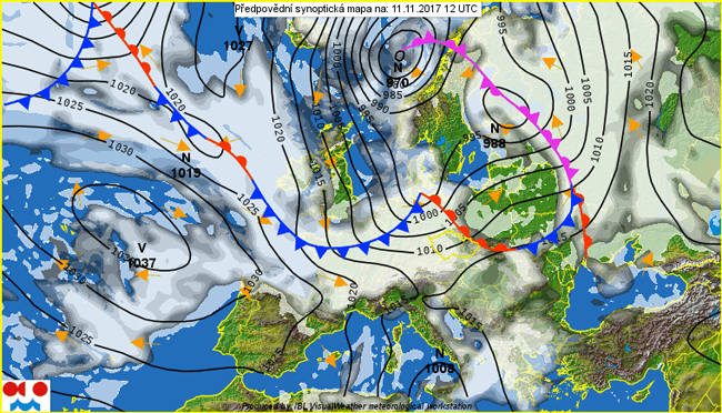 Pod koniec tygodnia okresami opady deszczu. Będziemy w zasięgu rozległego niżu.