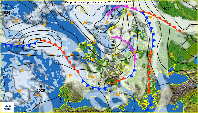 W czwartek około południa rozbuduje się klin wyżu. Wcześniej jednak ochłodzi się i wystąpią opady deszczu.