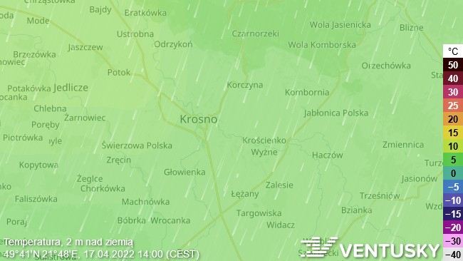 Przelotne opady deszczu ze śniegiem i najwyżej 7°C.
