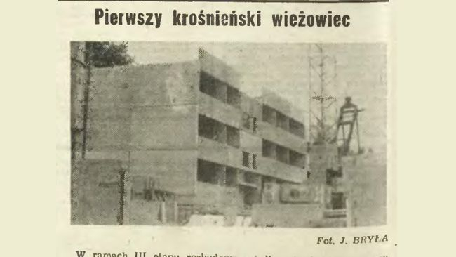 Arch. Podkarpacie 349_1977 Pierwszy Krośnieński Wieżowiec.