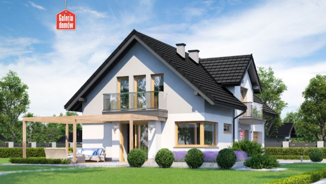 Projekt domu z Galerii Domów, jednog z partnerów biura ZUPiW w Krośnie.