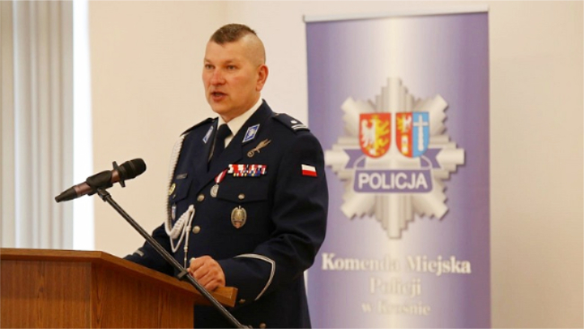Podinsp. Daniel Lendzio obejmuje stanowisko komendanta Policji w Krośnie.