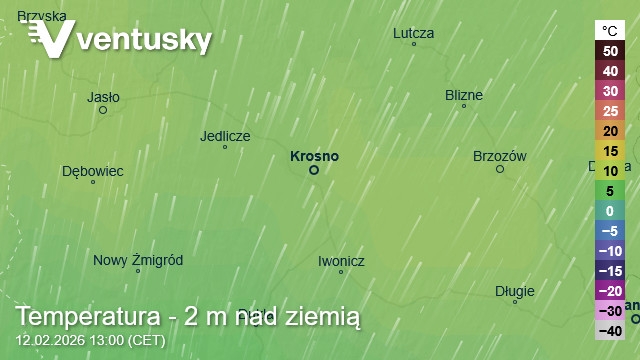 W środku tygodnia ciśnienie będzie niskie. Wzrośnie prędkość wiatru i ociepli się.