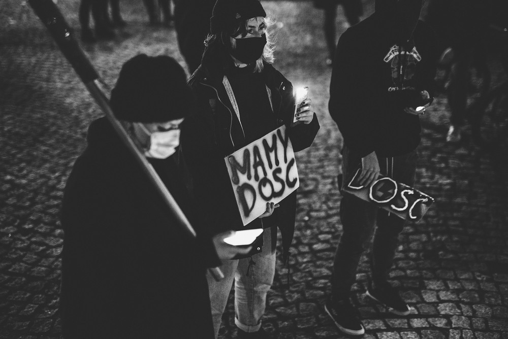 Protest kobiet w Krośnie w sprawie wyroku TK