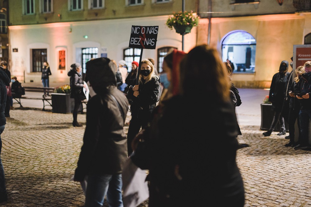 Protest kobiet w Krośnie w sprawie wyroku TK