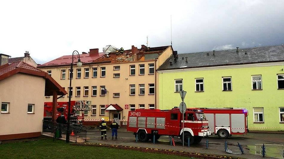 Zerwane dachy po poniedziałkowej burzy
