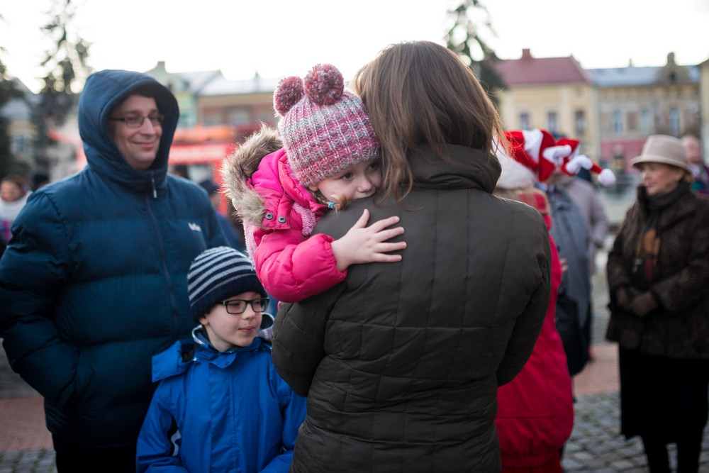 Wigilia na krośnieńskim rynku 2014 fot. Łukasz Jaracz