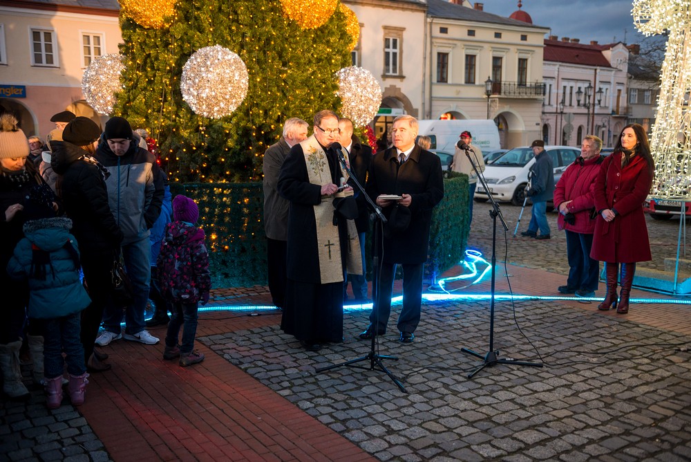 Wigilia na krośnieńskim rynku 2014 fot. Łukasz Jaracz