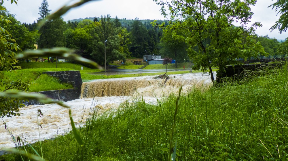 Pogotowie przeciwpowodziowe - Rymanów-Zdrój. Fot. Kamil Smerecki