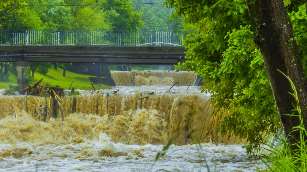 Pogotowie przeciwpowodziowe - Rymanów-Zdrój. Fot. Kamil Smerecki