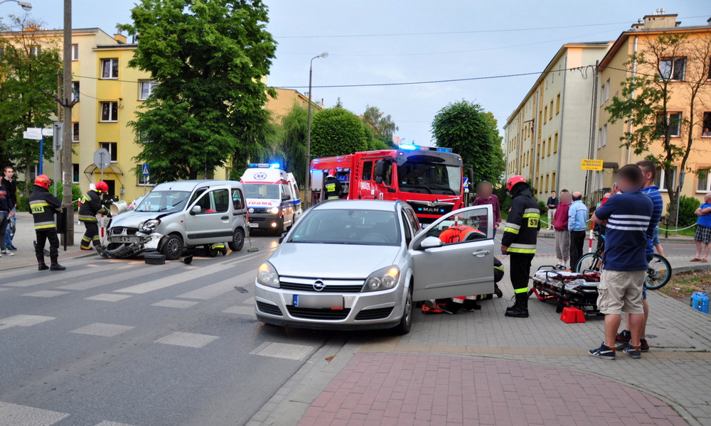 Kolizja na ul. Tysiąclecia.
