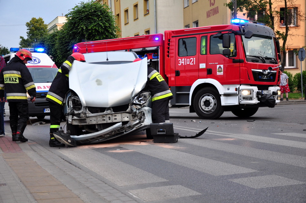 Kolizja na ul. Tysiąclecia.