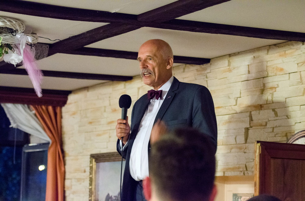 Janusz Korwin-Mikke spotkał się z mieszkańcami Krosna