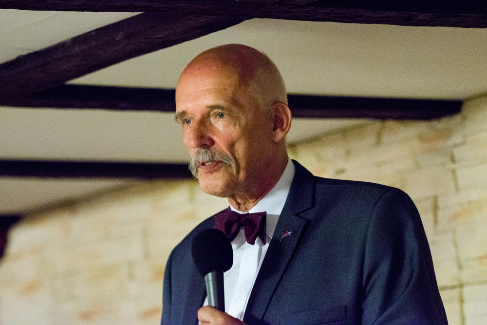 Janusz Korwin-Mikke spotkał się z mieszkańcami Krosna