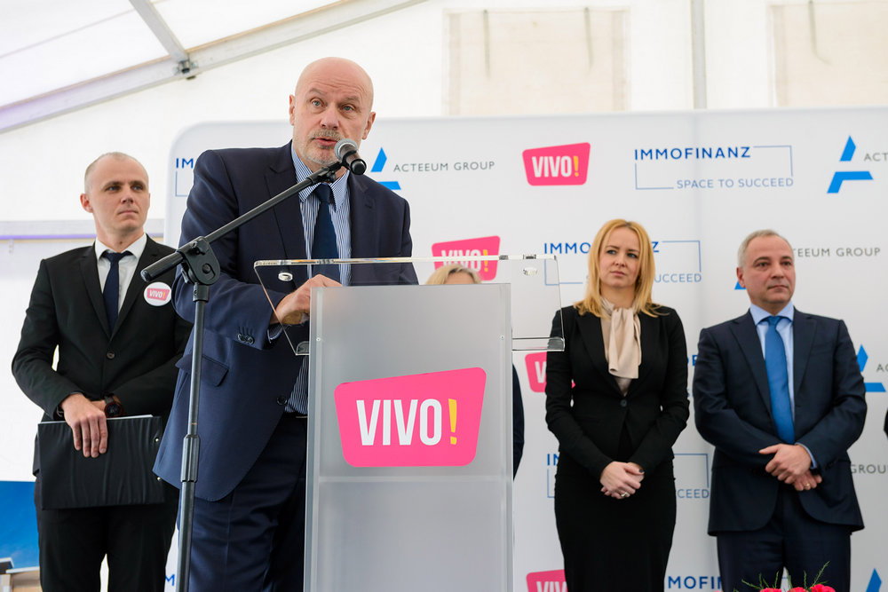 Wmurowano kamień węgielny pod VIVO! Krosno. Fot. Łukasz Jaracz