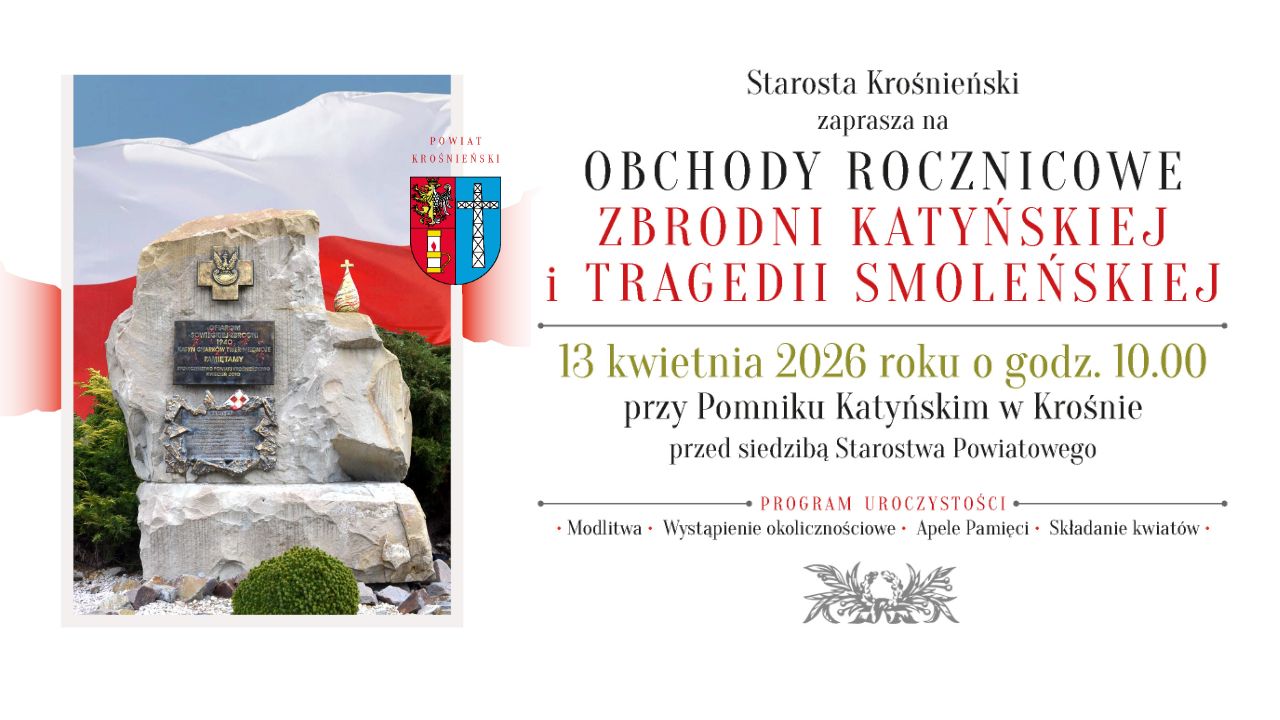 Hołd dla ofiar Katynia i Smoleńska: Rocznicowe uroczystości w Krośnie