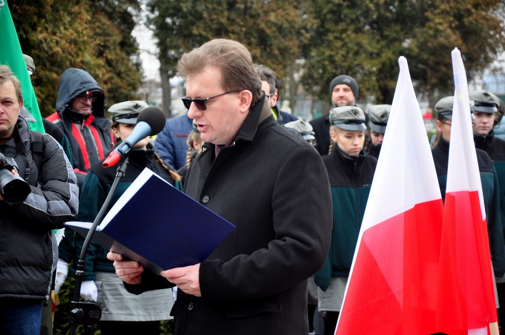 Odsłonięcie Obelisku Pamięci Żołnierzy Wyklętych. Fot. Piotr Dymiński