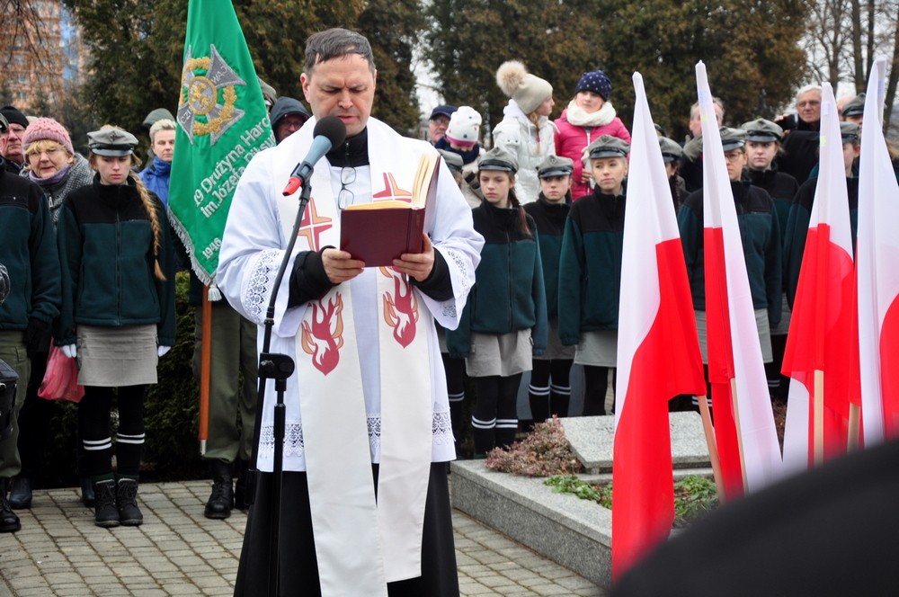Odsłonięcie Obelisku Pamięci Żołnierzy Wyklętych. Fot. Piotr Dymiński