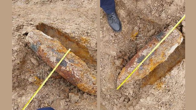 Pocisk artyleryjski wstrzymał prace ziemne.