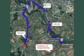 Utrudnienia w Żarnowcu.