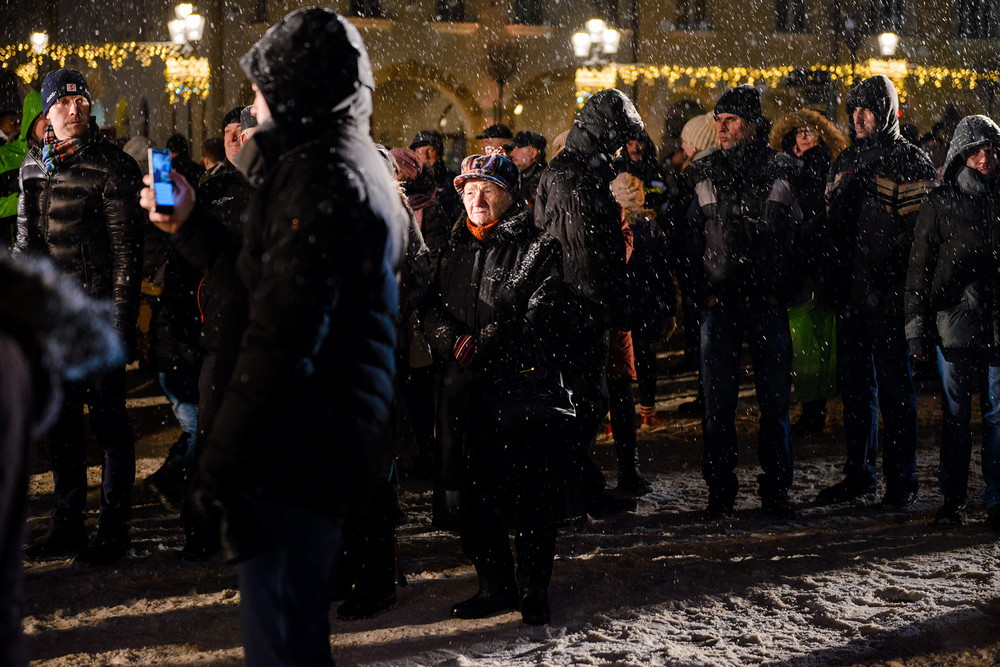 Wigilia 2016 na Rynku w Krośnie. Fot. Łukasz Jaracz