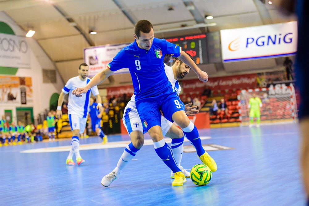 FUTSAL: Włochy - Finlandia. Fot. Łukasz Jaracz