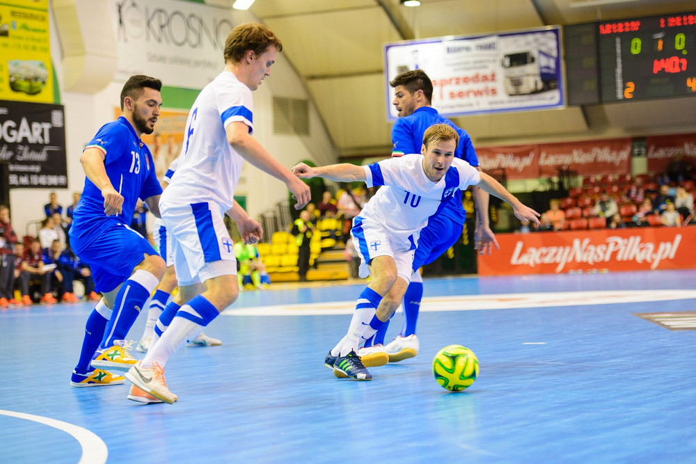 FUTSAL: Włochy - Finlandia. Fot. Łukasz Jaracz