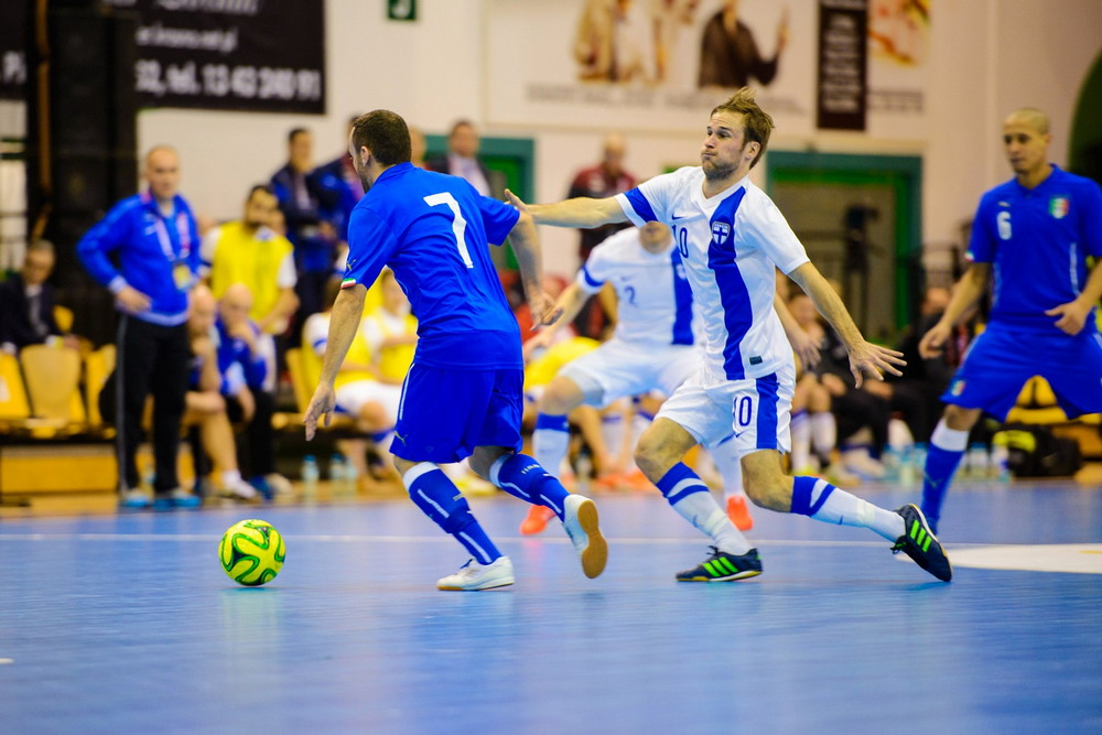 FUTSAL: Włochy - Finlandia. Fot. Łukasz Jaracz