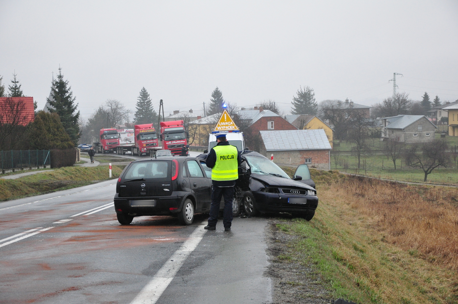 Śmiertelny wypadek w Potoku. Są utrudnienia w ruchu