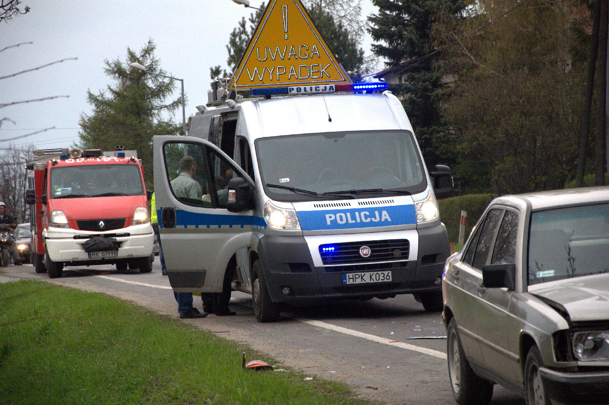 Zderzenie trzech osobówek na Bieszczadzkiej