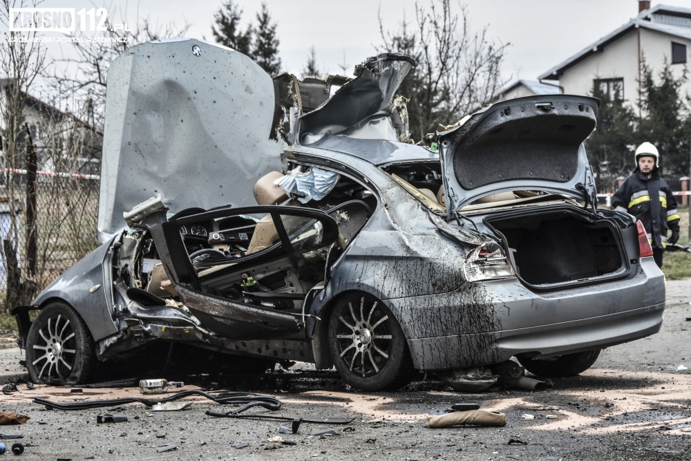 Wypadek: Krościenko Wyżne, ul. Północna. Fot. Krosno112.pl