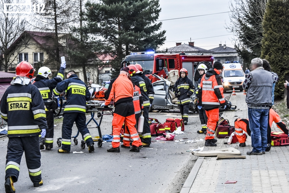 Wypadek: Krościenko Wyżne, ul. Północna. Fot. Krosno112.pl