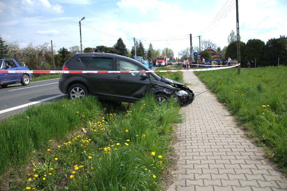 Wypadek na Rzeszowskiej w Krośnie - o mały krok od tragedii