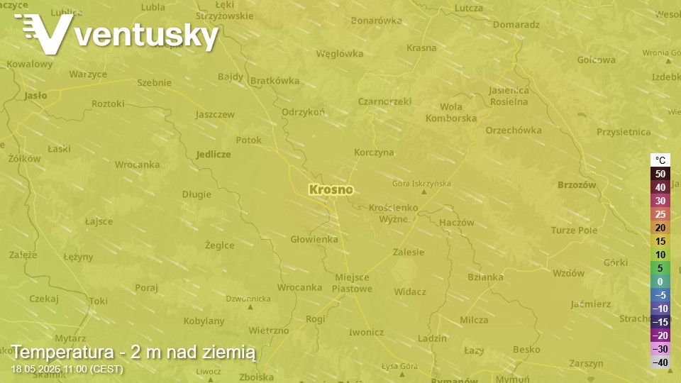Wzrost ciśnienia i zanik opadów. Prognoza na poniedziałek i wtorek.