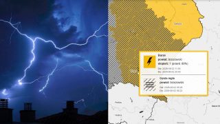 ALERT: Burze z gradem w Krośnie i powiecie