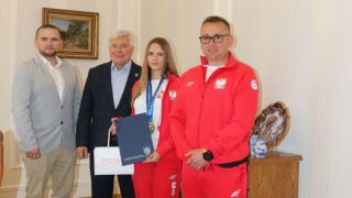Brązowa medalistka Europy Lena Małysz z wizytą u Prezydenta Miasta Krosna