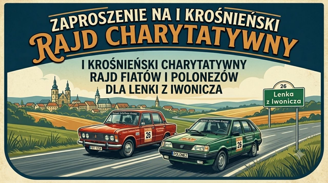 Klasyki motoryzacji w szczytnym celu. Nadchodzi I Krośnieński Rajd Charytatywny dla Lenki