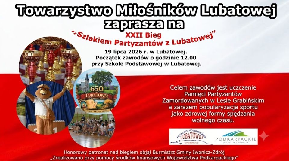 Sportowa lekcja historii: Nadchodzi XXII Bieg „Szlakiem Partyzantów z Lubatowej”
