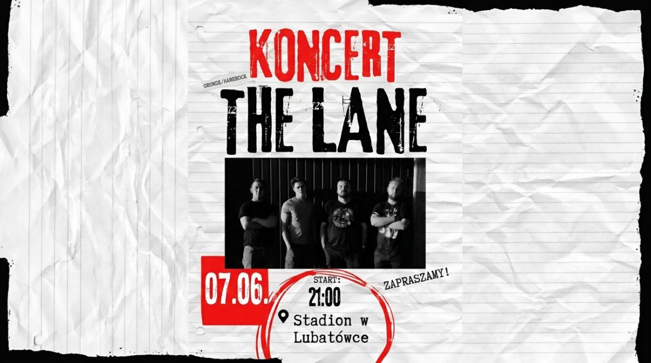 Rockowy koncert The Lane już 7 czerwca