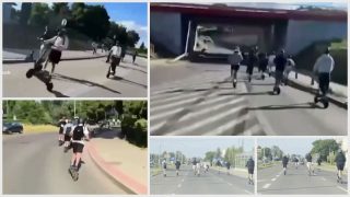 Niebezpieczne rajdy nastolatków na hulajnogach w Krośnie i Rzeszowie. Sprawą zajmuje się policja