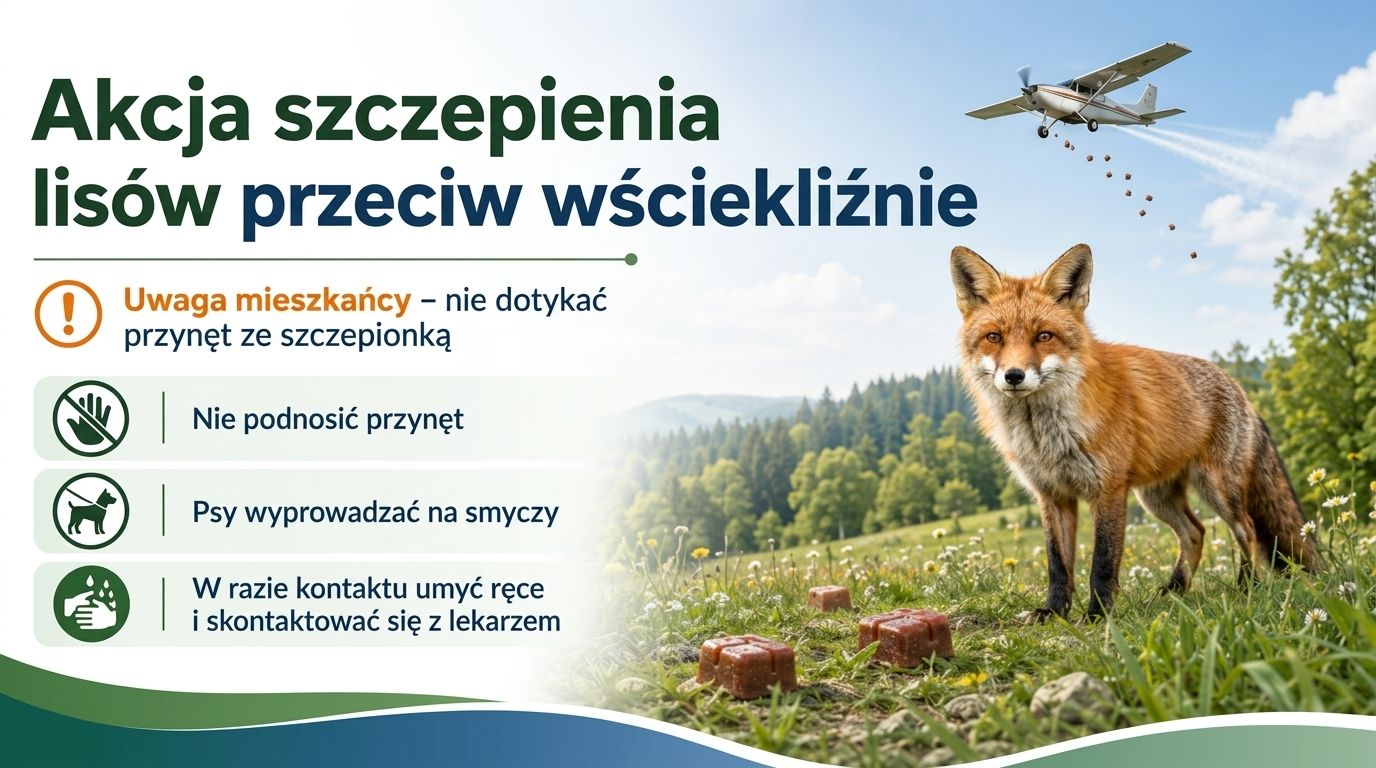 Jesienna akcja szczepienia lisów na Podkarpaciu. O czym muszą pamiętać mieszkańcy?