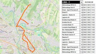 Nowa linia autobusowa C w Krośnie.
