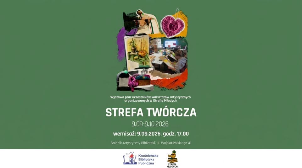 Krośnieńska młodzież prezentuje swój talent. Wystawa „Strefa Twórcza” w bibliotece