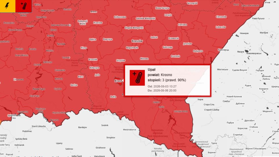 Czerwony alert upałowy dla Krosna i regionu